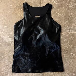 Electric Yoga Shiny Black Tank Top